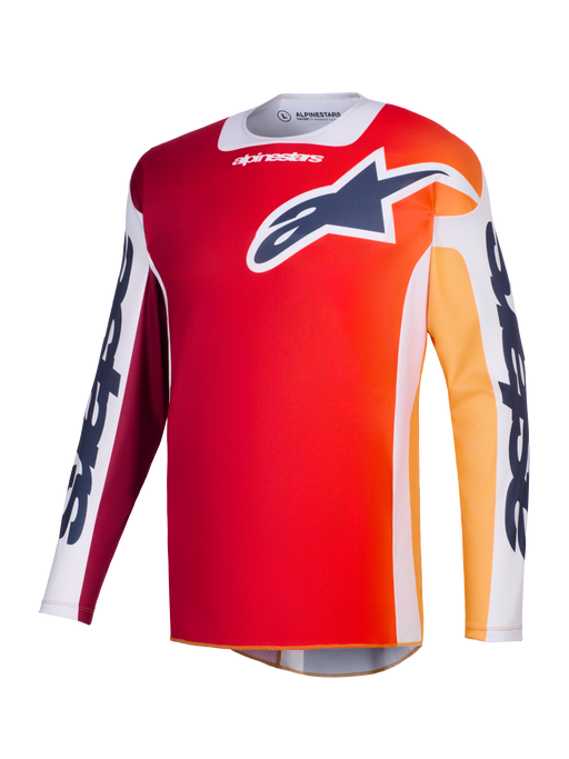 Alpinestars 2026 Racer Portl Jersey Red Light-Gray Dark-Gray Top Two Moto