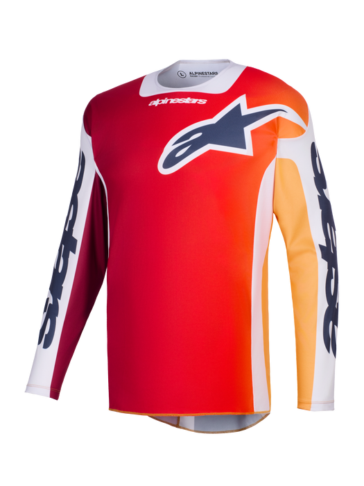Alpinestars 2026 Racer Portl Jersey Red Light-Gray Dark-Gray Top Two Moto