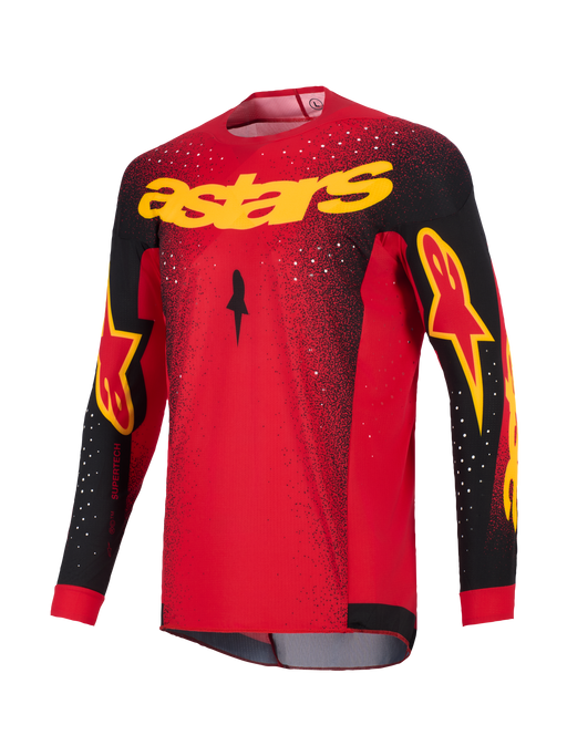 Alpinestars 2026 Supertech Scenz Jersey Red Black Yellow Top Two Moto
