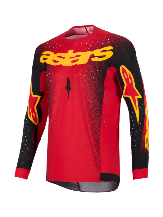 Alpinestars 2026 Supertech Scenz Jersey Red Black Yellow Top Two Moto