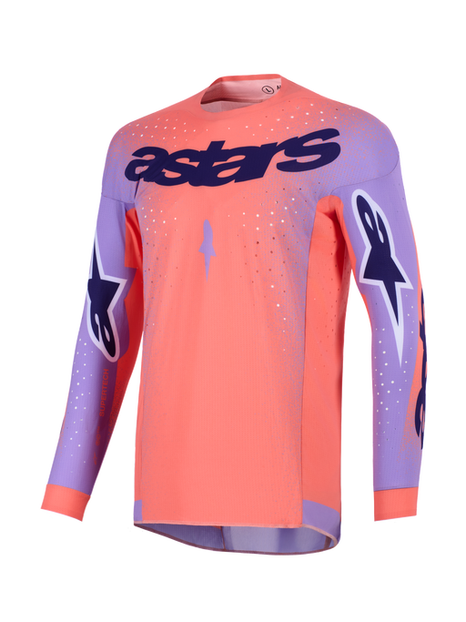 Alpinestars 2026 Supertech Scenz Jersey Hot-Coral Purple Top Two Moto
