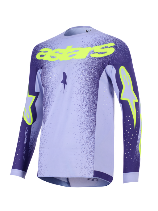 Alpinestars 2026 Supertech Scenz Jersey Purple Fluro-Yellow Top Two Moto