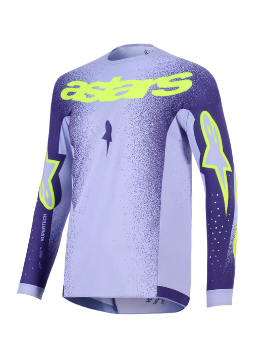 Alpinestars 2026 Supertech Scenz Jersey Purple Fluro-Yellow Top Two Moto