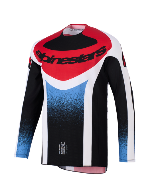 Alpinestars 2026 Techstar Knif Jersey Black White Red Top Two Moto
