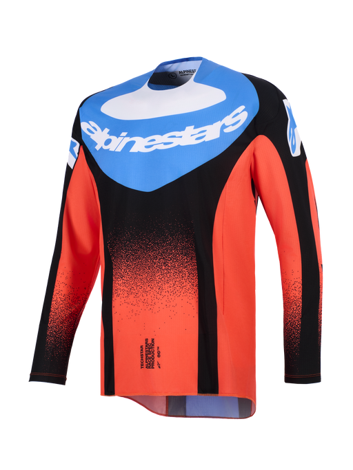 Alpinestars 2026 Techstar Knif Jersey Orange Black Ucla Blue Top Two Moto