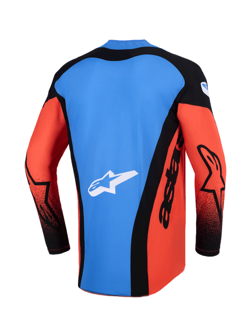 Alpinestars 2026 Techstar Knif Jersey Orange Black Ucla Blue Top Two Moto