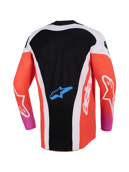 Alpinestars 2026 Techstar Knif Jersey Light Gray Orange Fluro Black Top Two Moto