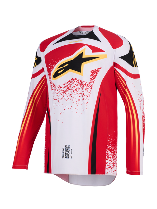 Alpinestars 2026 Techstar Nomur Jersey Light-Gray Red Black Top Two Moto
