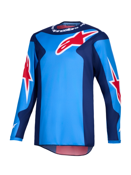 Alpinestars 2026 Fluid Grid Jersey Blue Red Top Two Moto