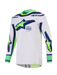 Alpinestars 2026 Supertech Vista Jersey Light-Gray Fluro-Yellow Blue Top Two Moto
