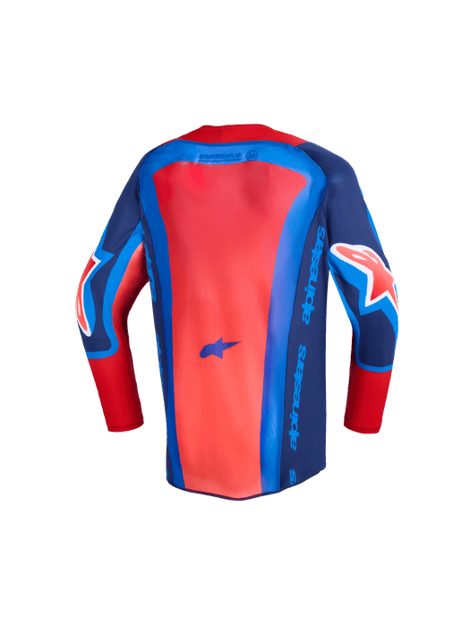 Alpinestars 2026 Youth Supertech Vista Jersey Dark-Navy Hot-Coral Cobalt Top Two Moto