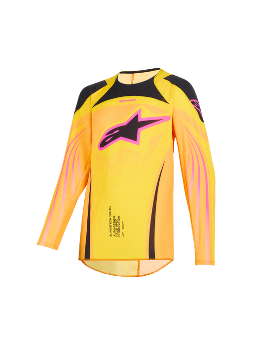 Alpinestars 2026 Youth Supertech Nomur Jer Orange Yellow Pink Top Two Moto