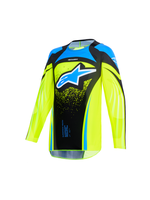 Alpinestars 2026 Youth Supertech Nomur Jer Dark-Navy Fluro-Yellow Ucla Blue Top Two Moto