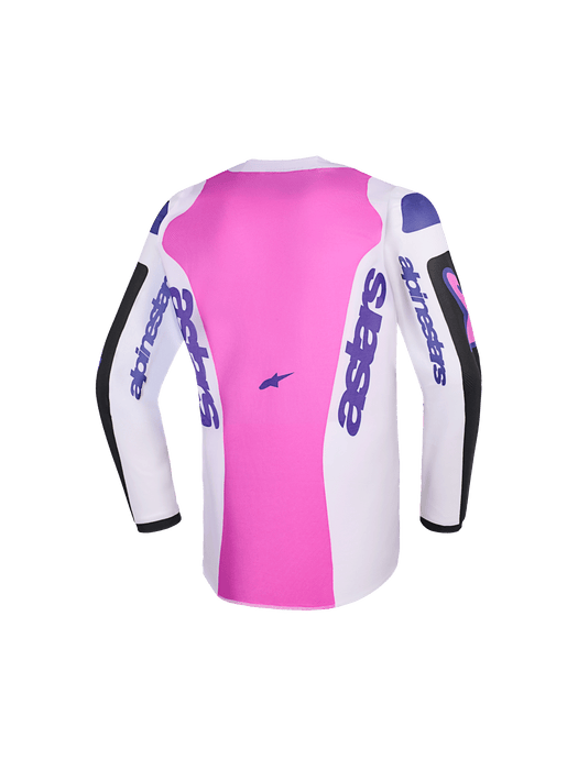 Alpinestars 2026 Youth Fluid Grid Jersey Black Light-Gray Purple Top Two Moto