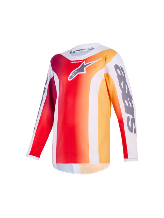 Alpinestars 2026 Youth Fluid Portl Jersey Red Light-Gray Dark-Gray Top Two Moto