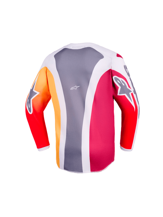 Alpinestars 2026 Youth Fluid Portl Jersey Red Light-Gray Dark-Gray Top Two Moto