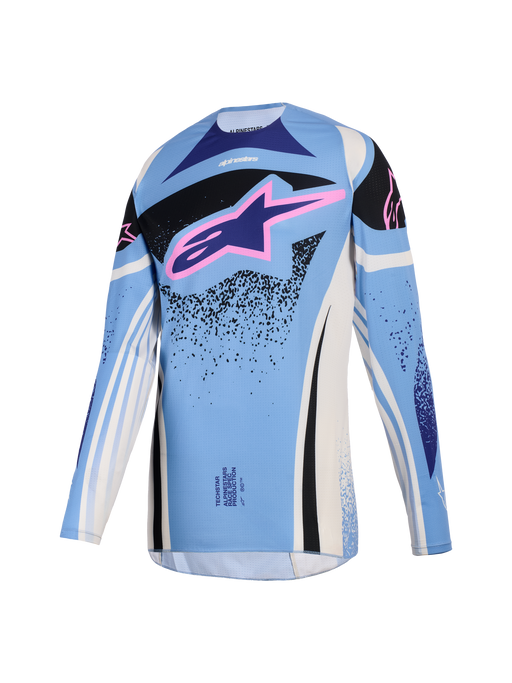 Alpinestars 2026 Womens Techstar Nomur Jer Light-Blue Off-White Black Top Two Moto