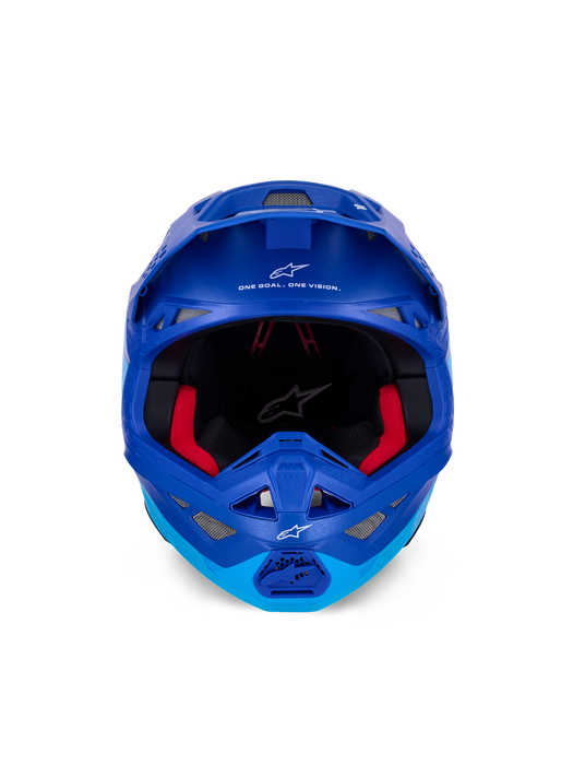 Alpinestars Supertech SM10 Flood Helmet Ece 22.06 Metal-Blue Med-Blue Black Carbon M&G Top Two Moto