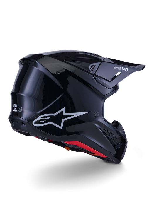 Alpinestars SM7 Solid Helmet Ece06 Black Glossy Top Two Moto