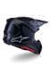 Alpinestars SM7 Solid Helmet Ece06 Black Glossy Top Two Moto