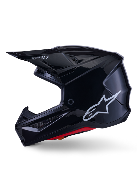 Alpinestars SM7 Solid Helmet Ece06 Black Glossy Top Two Moto