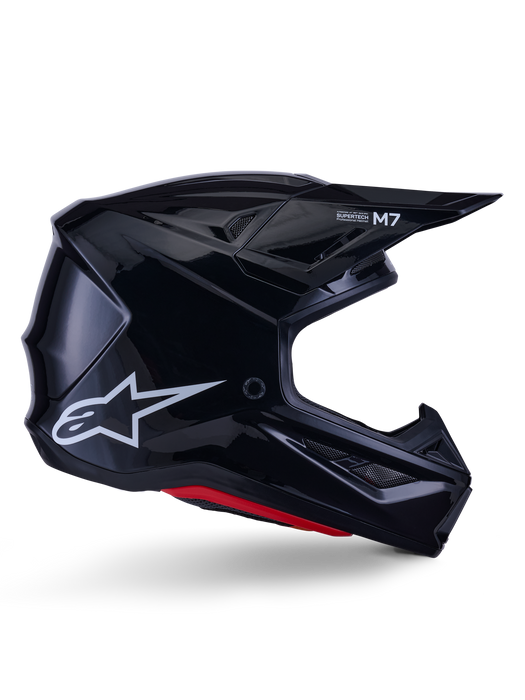 Alpinestars SM7 Solid Helmet Ece06 Black Glossy Top Two Moto
