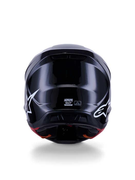 Alpinestars SM7 Solid Helmet Ece06 Black Glossy Top Two Moto