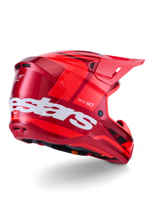Alpinestars SM7 Core Helmet Ece06 Red Glossy Top Two Moto