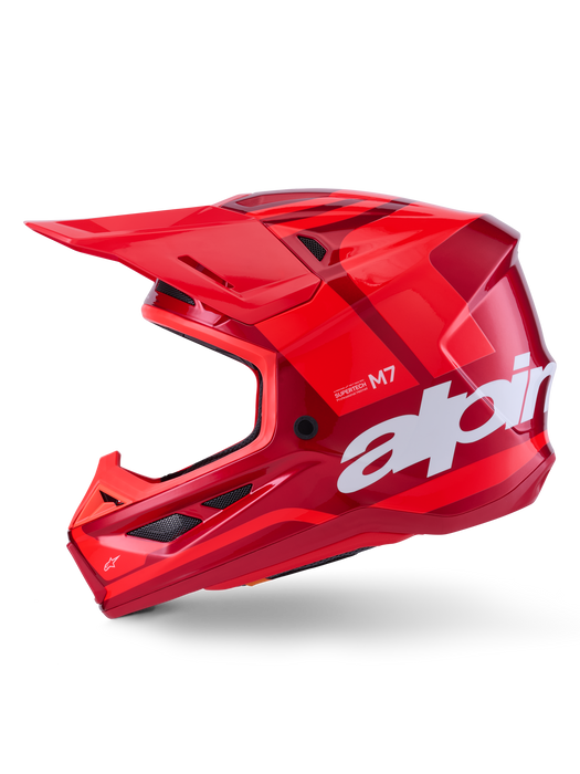 Alpinestars SM7 Core Helmet Ece06 Red Glossy Top Two Moto