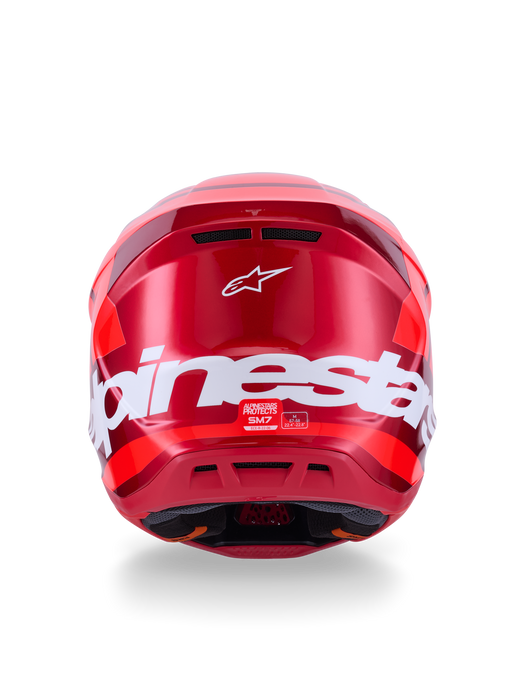Alpinestars SM7 Core Helmet Ece06 Red Glossy Top Two Moto