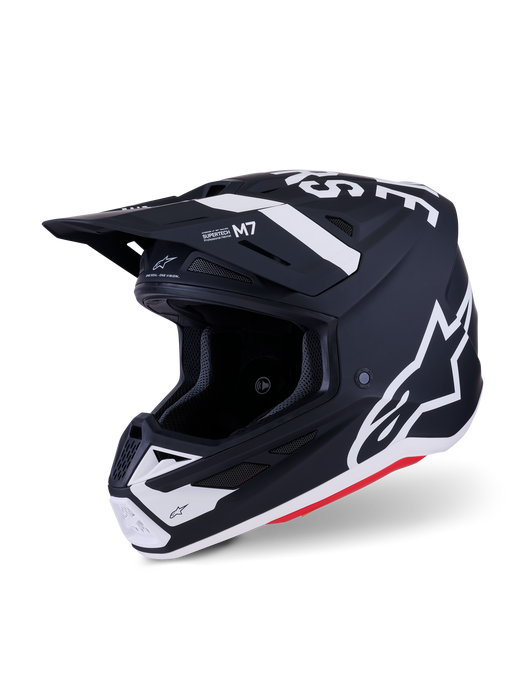 Alpinestars SM7 Dasher Helmet Ece06 Black White Matt Top Two Moto