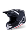 Alpinestars SM7 Dasher Helmet Ece06 Black White Matt Top Two Moto