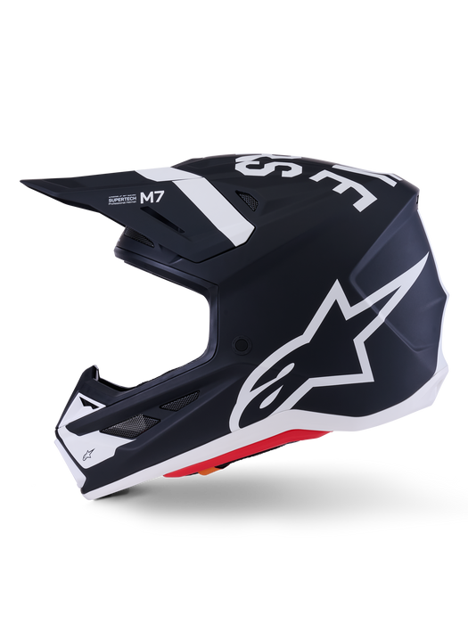 Alpinestars SM7 Dasher Helmet Ece06 Black White Matt Top Two Moto