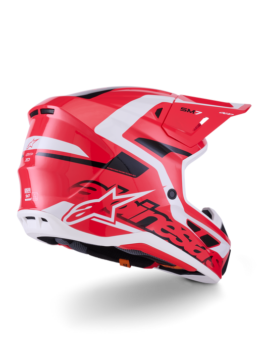 Alpinestars SM7 Deed Helmet Ece06 Red Black White Glossy Top Two Moto