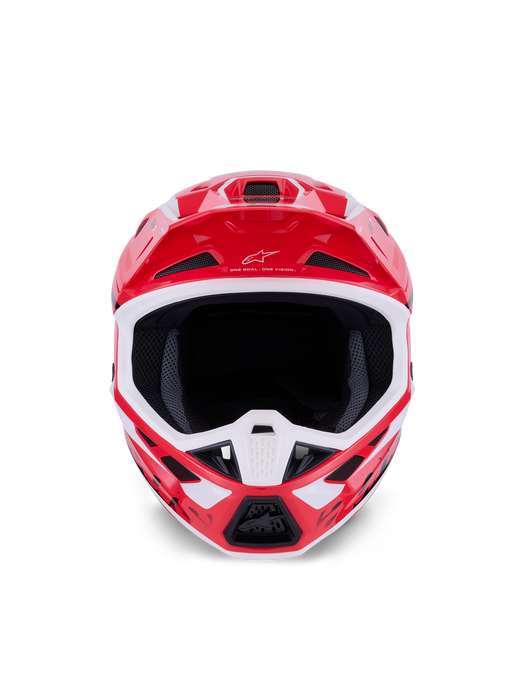 Alpinestars SM7 Deed Helmet Ece06 Red Black White Glossy Top Two Moto