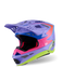 Alpinestars SM10 Jett Lawrence R01 Helmet Purple Fluro-Pink Fluro-Yellow Glossy Top Two Moto