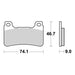 Brembo Upgrade Brake Pad Carbon Ceramic Front 07HO50RC
