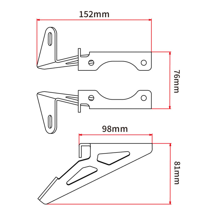 DRC Yamaha WR250R/X - Smoke Edge 2 Tail Light Holder Kit