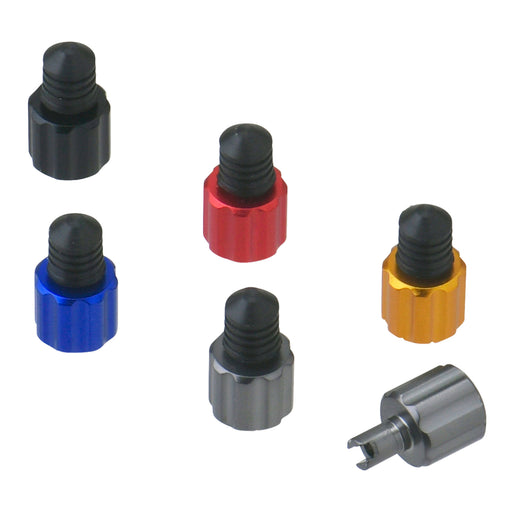 DRC Air Valve Caps with Valve Wrench (2 Pack) - Red