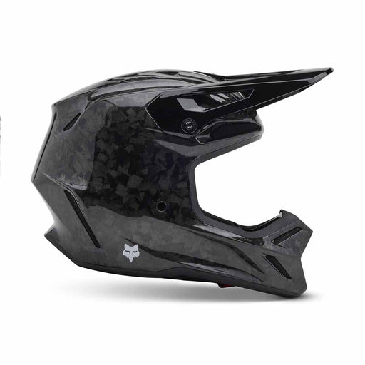 Fox V3 RS Carbon Solid Helmet BLK Fox