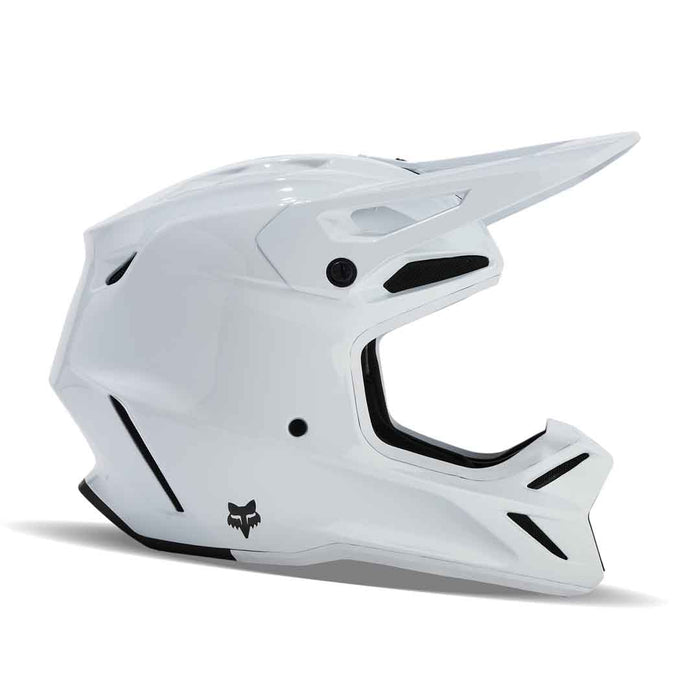 Fox V3 Rs Carbon Solid Helmet - Wht