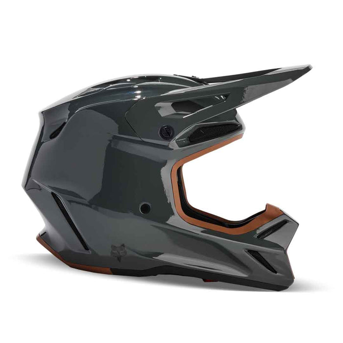 Fox V3 Rs Carbon Solid Helmet - DrkShad