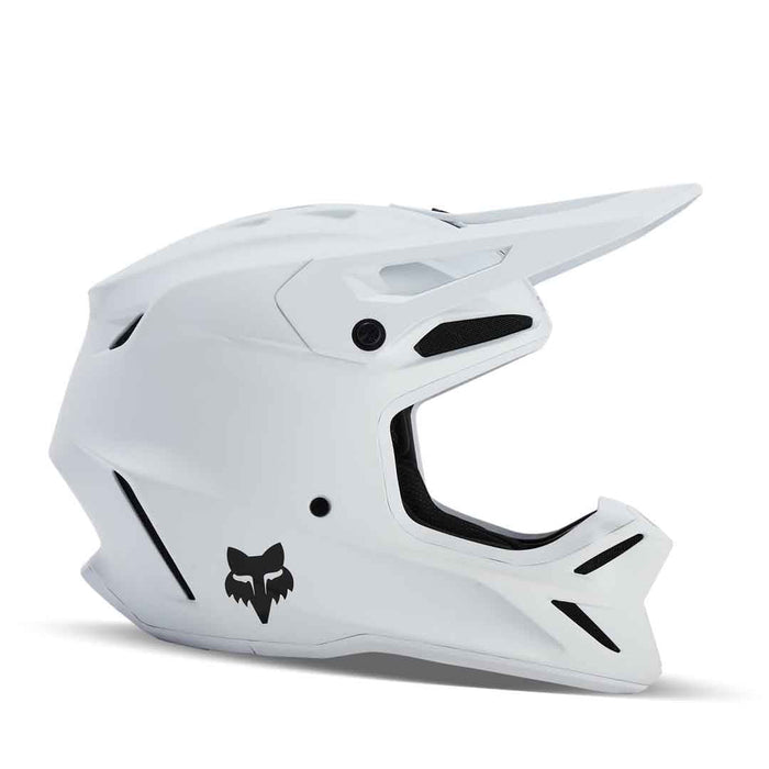 Fox V3 Solid Helmet MT WHT Fox