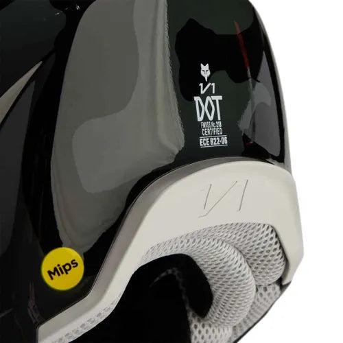 YOUTH V1 BNKR HELMET BLACK CAMO Fox