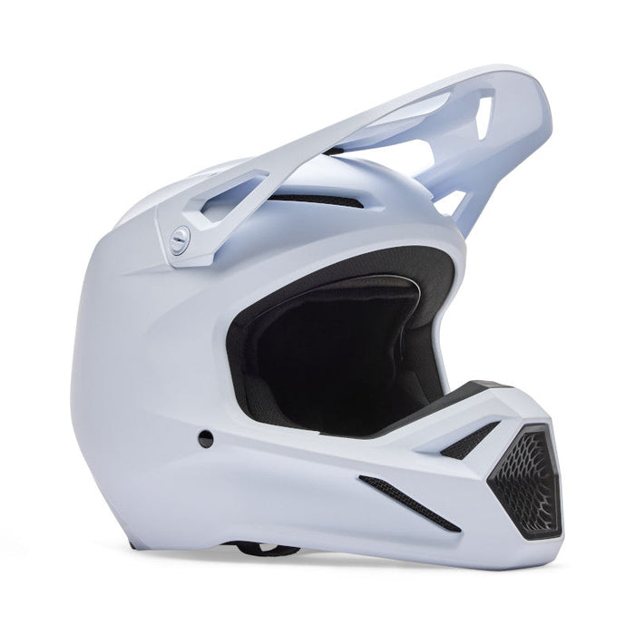 Fox Youth V1 Solid Helmet MT WHT Fox