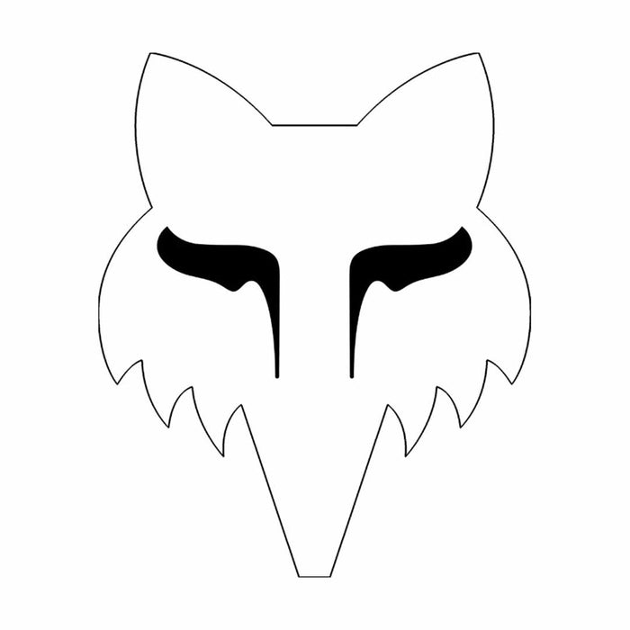 Fox Fox Head 4" - Wht
