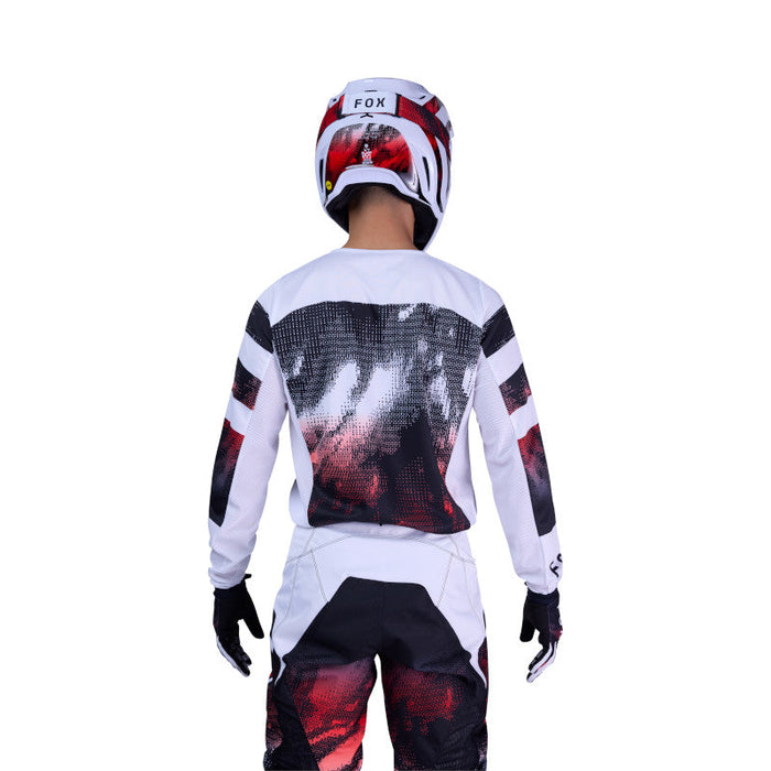 Fox 180 Kairos Jersey WHT/FLO RED Fox