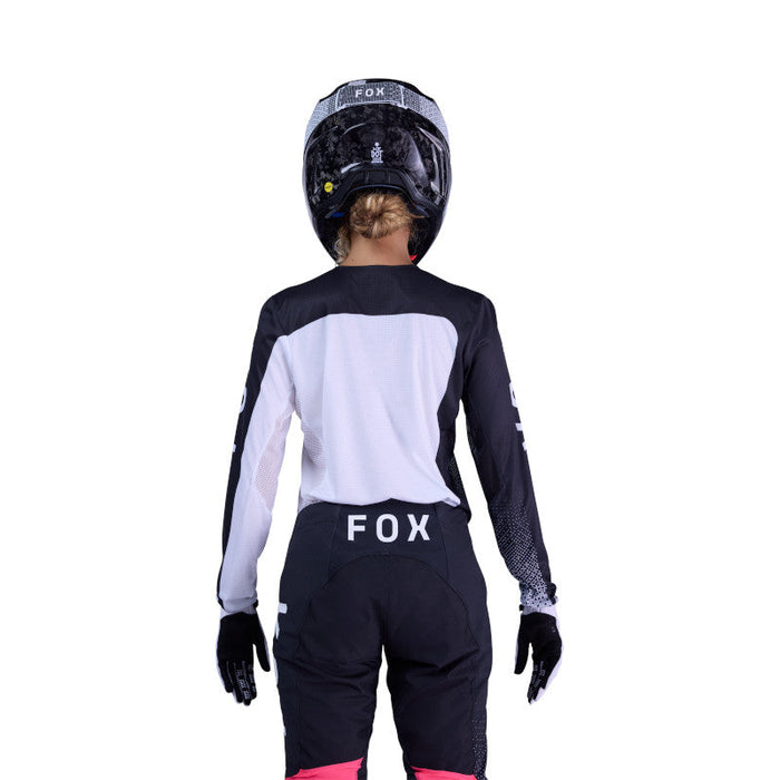 Fox Womens Flexair Fracture Jersey WHT/BLK Fox