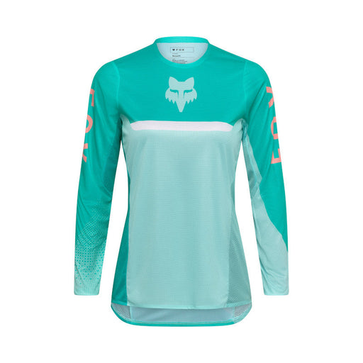 Fox Womens Flexair Fracture Jersey AQU Fox