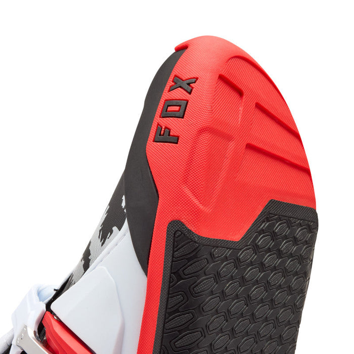 Fox Motion Boot - Wht/Flo Red